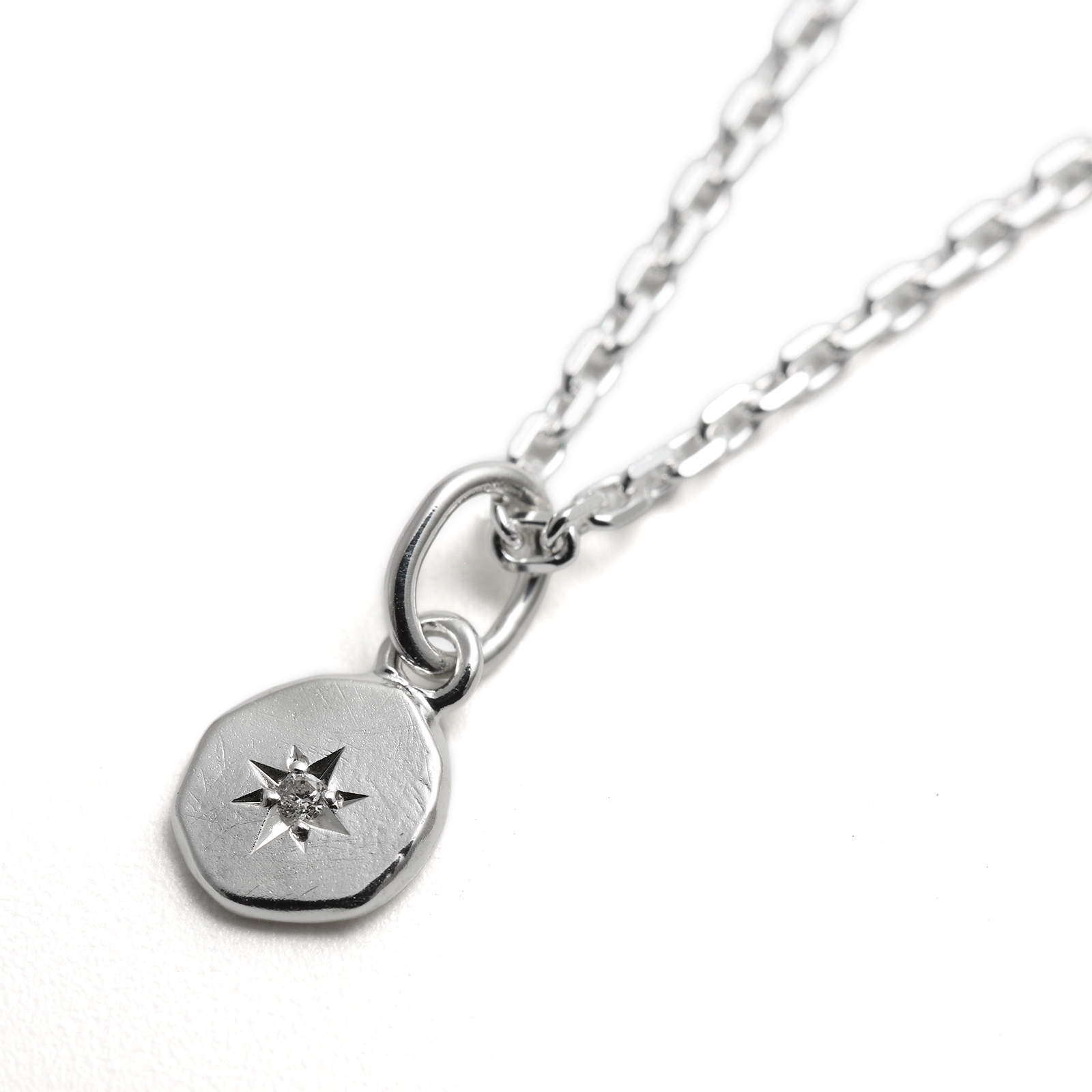 Glory Charm w/Diamond - Silver