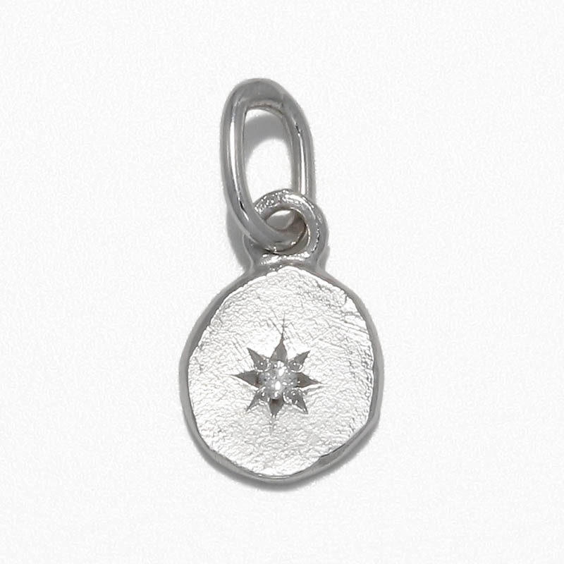 Glory Charm w/Diamond - Silver