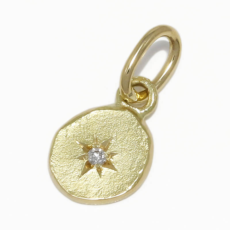 Glory Charm w/Diamond - K18Yellow Gold