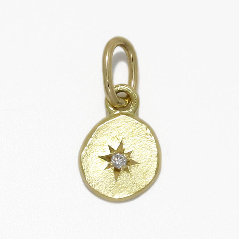 Glory Charm w/Diamond - K18Yellow Gold