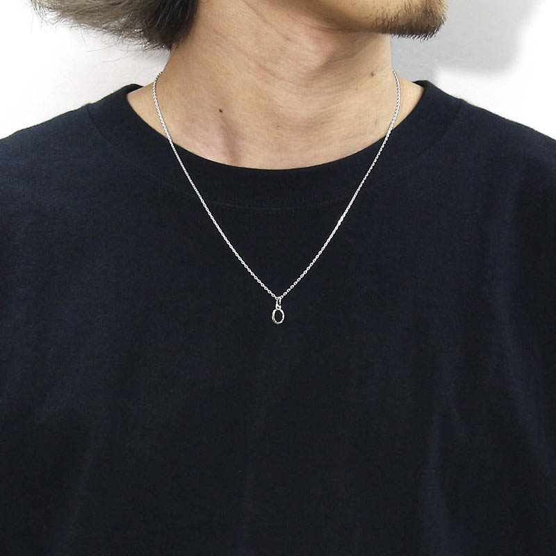 Flat Stone Charm - Silver