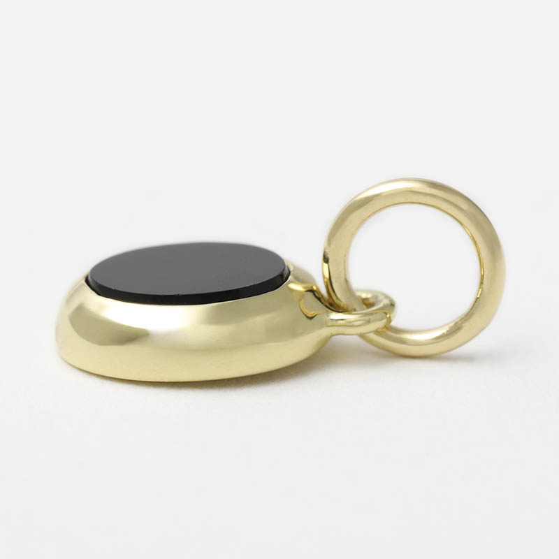 Flat Stone Charm - K18Yellow Gold
