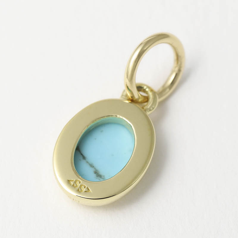 Flat Stone Charm - K18Yellow Gold