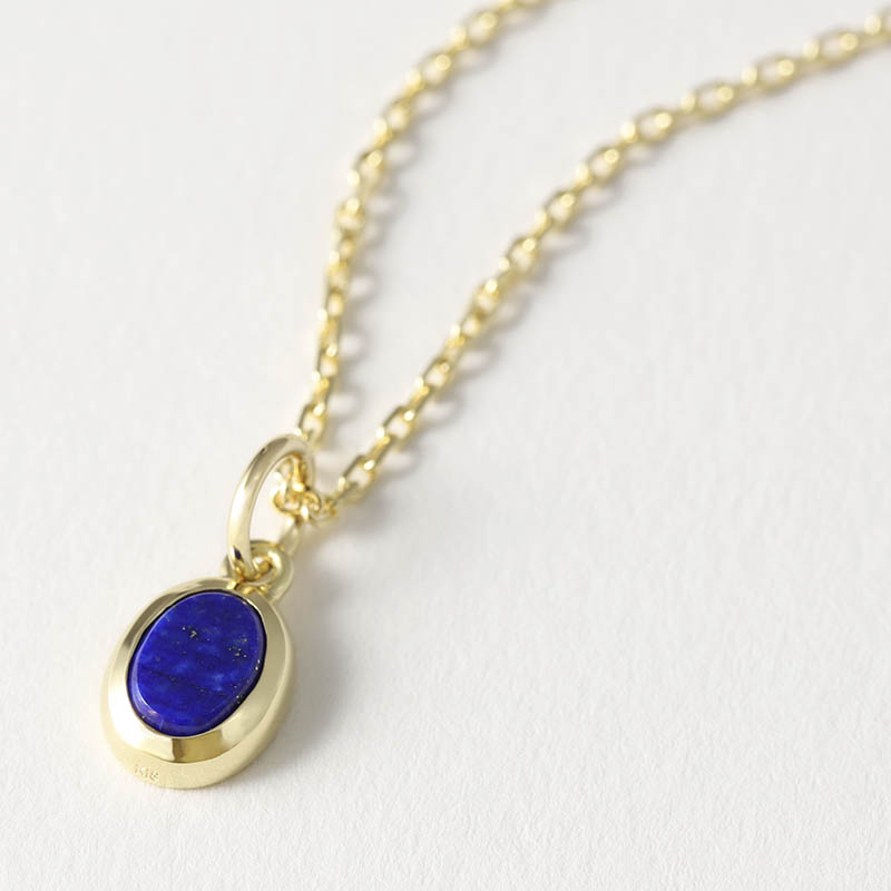 Flat Stone Charm - K18Yellow Gold