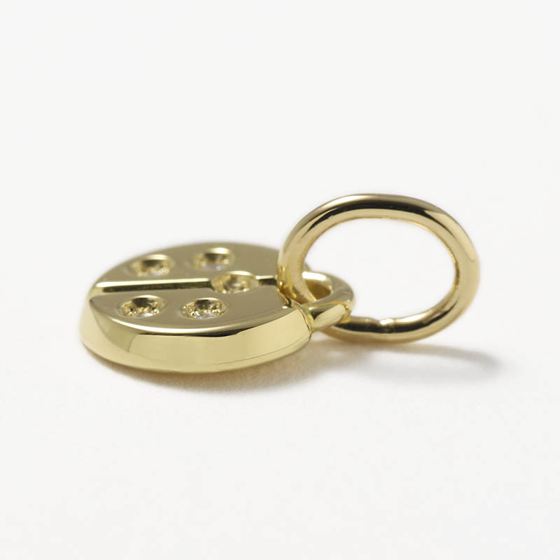 Ladybug Charm - K18Yellow Gold w/Diamond