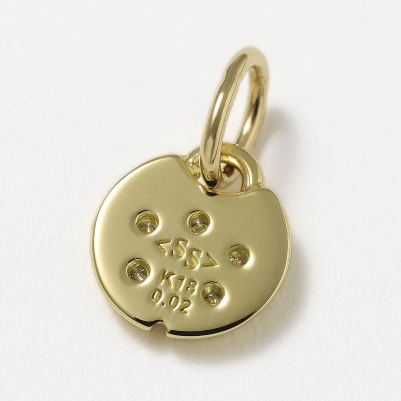 Ladybug Charm - K18Yellow Gold w/Diamond