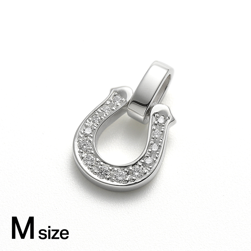 Medium Horseshoe Pendant w/LG Diamond