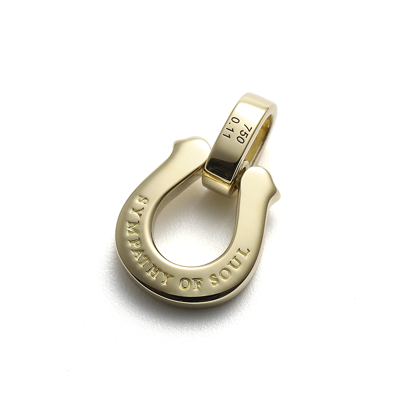 Medium Horseshoe Pendant - K18Yellow Gold w/Diamond