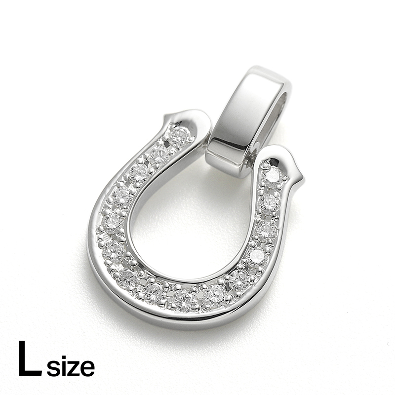 Large Horseshoe Pendant w/LG Diamond