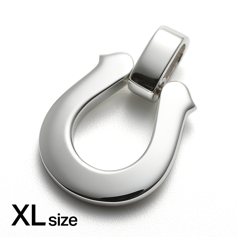 Extra Large Horseshoe Pendant - Silver