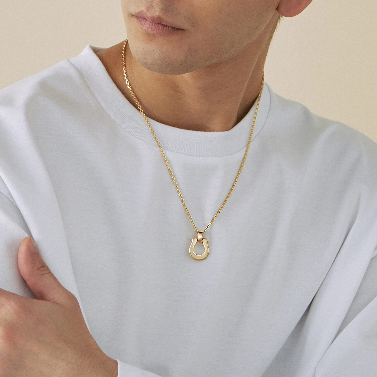 Extra Large Horseshoe Pendant - K18Yellow Gold