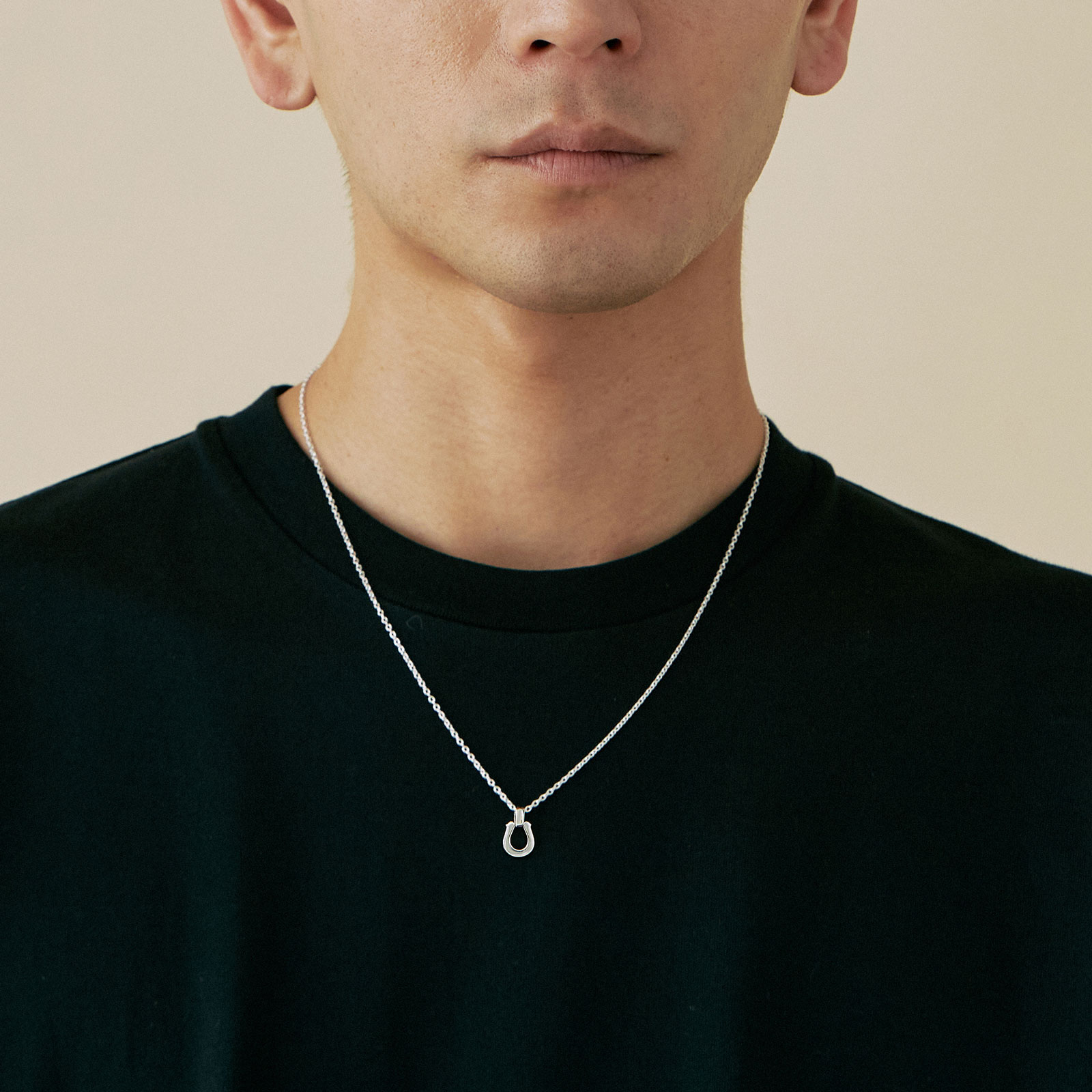 Small Horseshoe Pendant - Silver