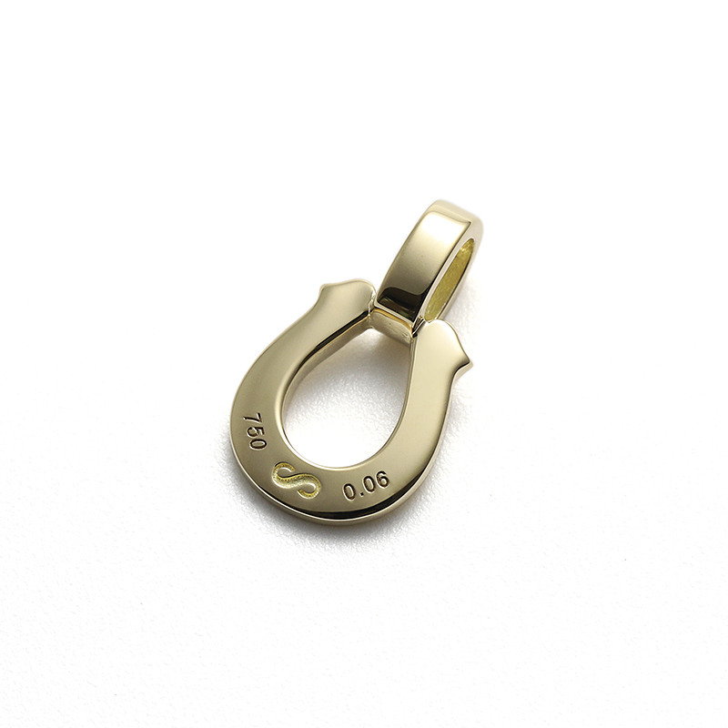 Small Horseshoe Pendant - K18Yellow Gold w/Diamond