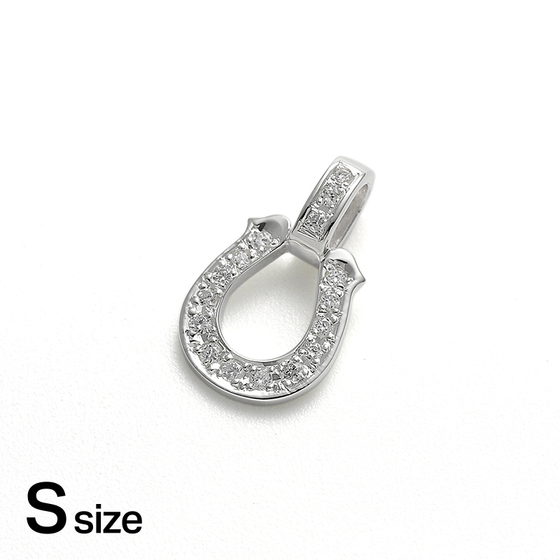 Small Lux Horseshoe Pendant w/LG Diamond