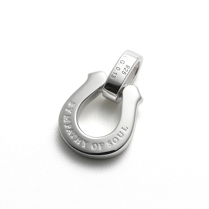 Medium Lux Horseshoe Pendant w/LG Diamond