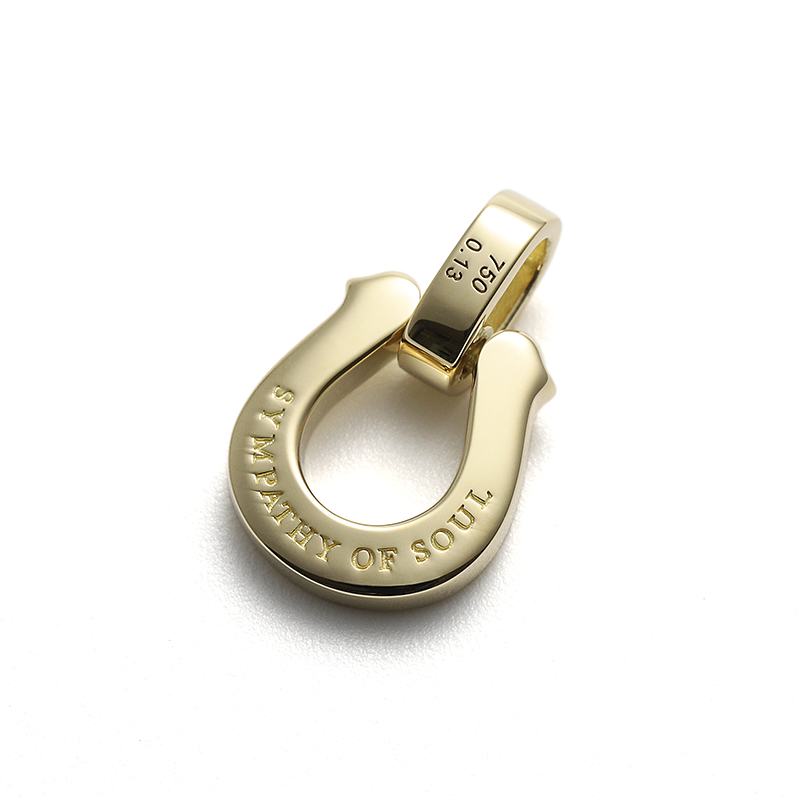 Medium Lux Horseshoe Pendant - K18Yellow Gold w/Diamond