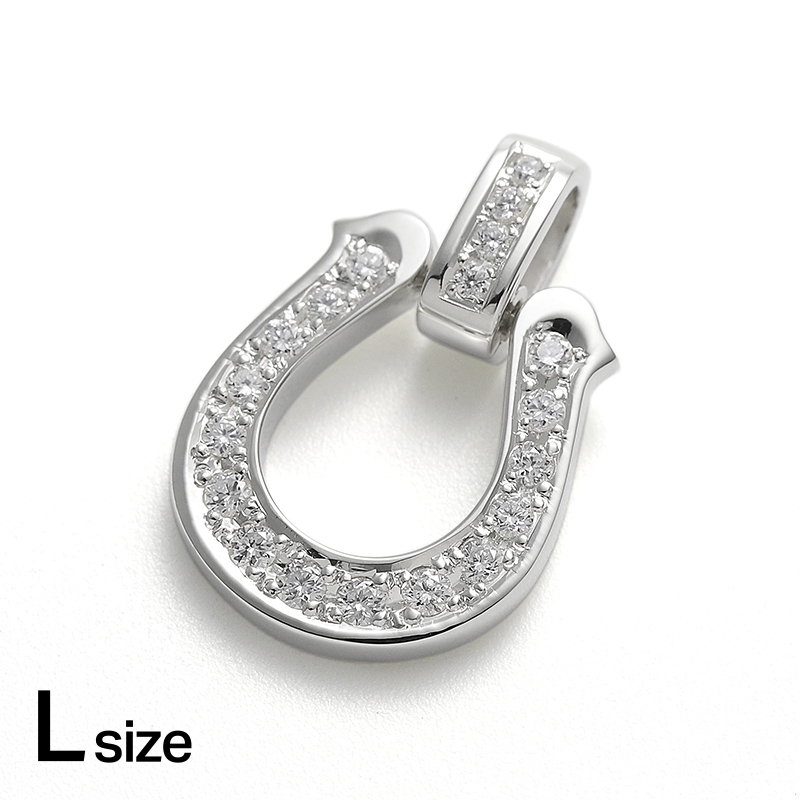 Large Lux Horseshoe Pendant w/LG Diamond