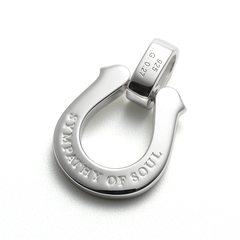 Large Lux Horseshoe Pendant w/LG Diamond