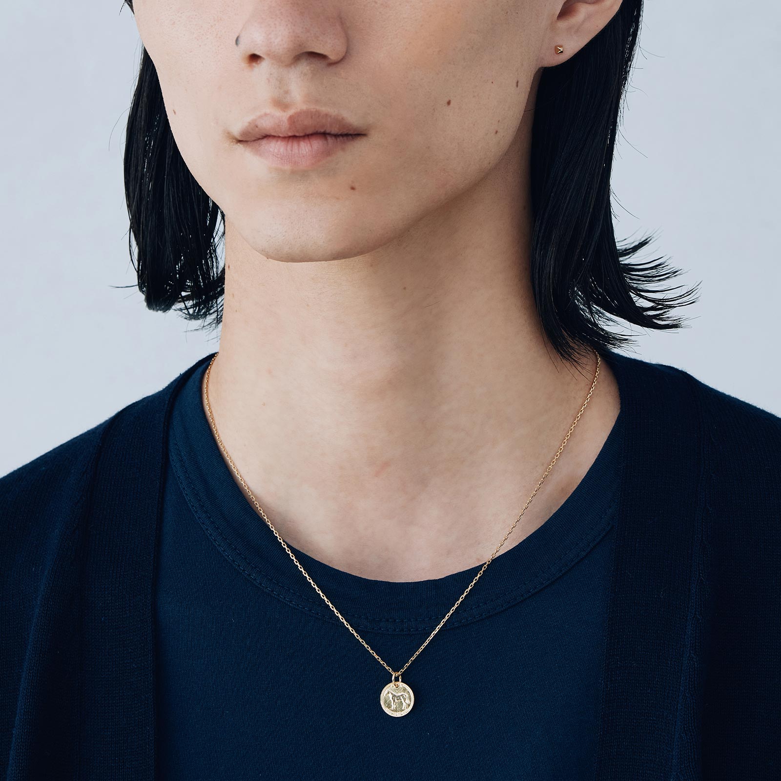 ラックホースコインペンダント - K18イエローゴールド