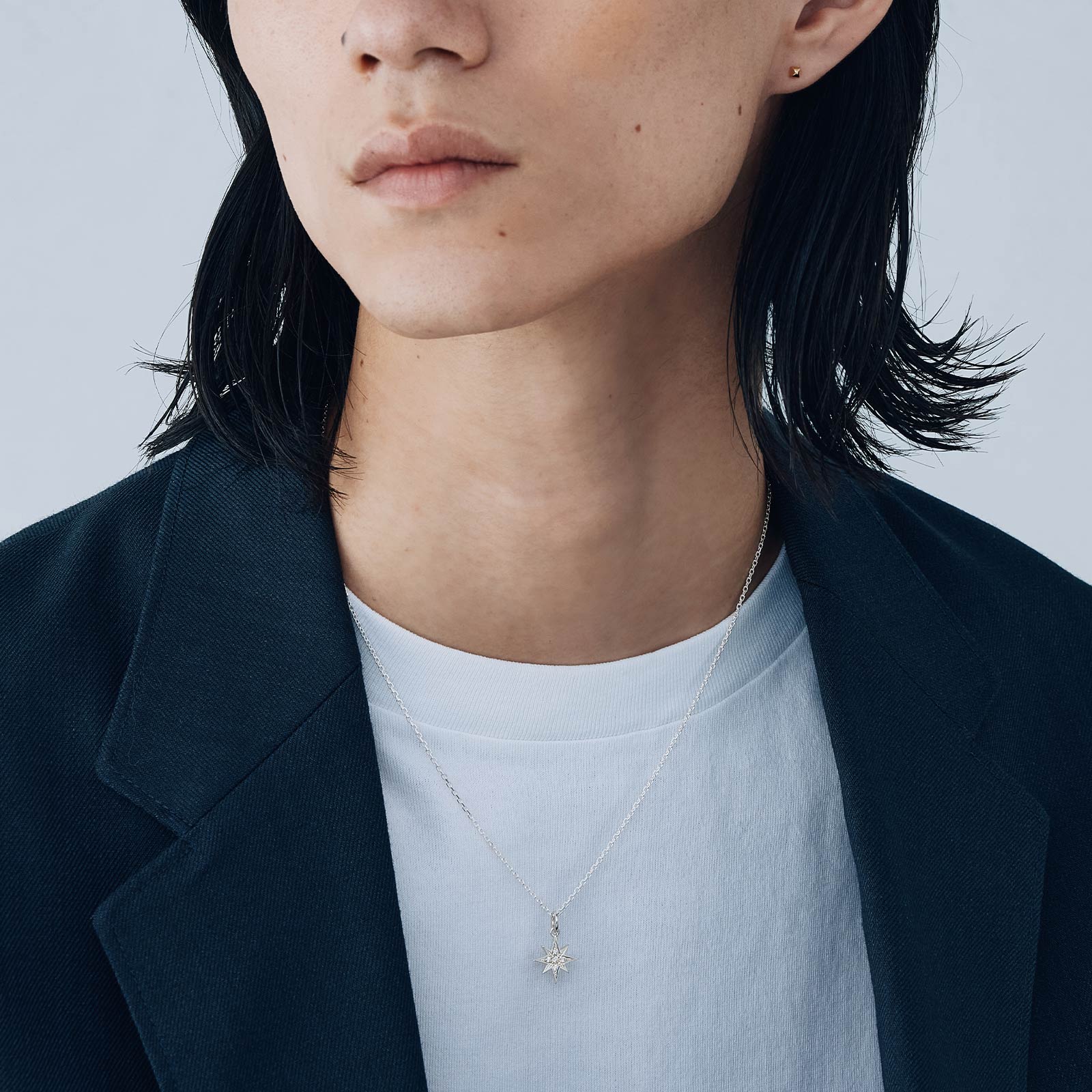 サンスターペンダント - シルバー w/ラボラトリーグロウンダイヤモンド