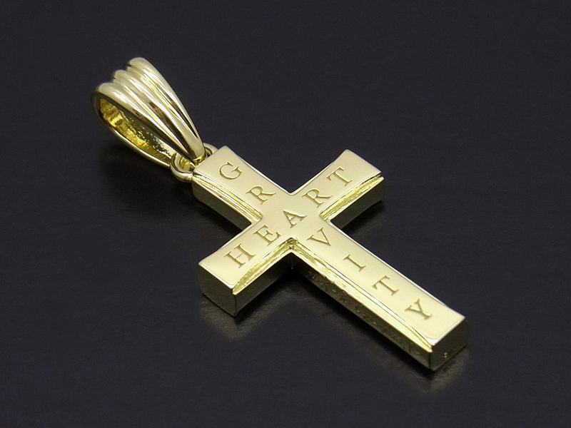 Gravity Cross Pendant - K18Yellow Gold w/Diamond（グラビティクロスペンダント -  K18イエローゴールド w/ダイヤモンド）　SYMPATHY OF SOUL（シンパシーオブソウル）