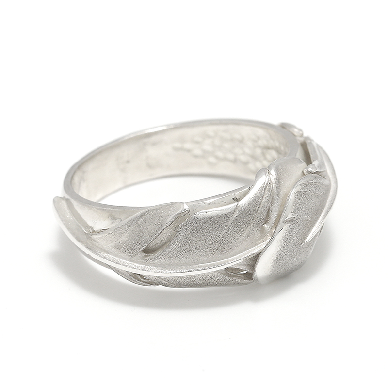 Old Feather Ring - All Silver