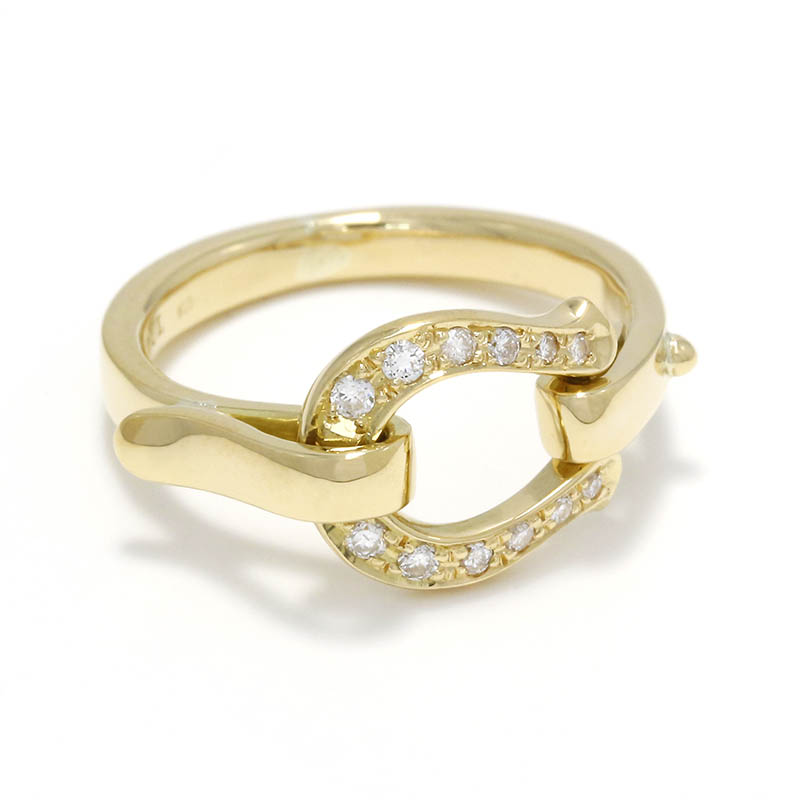 Medium Horseshoe Band Ring - K18Yellow Gold w/Diamond（ミディアムホースシューバンドリング -  K18イエローゴールド w/ダイヤモンド）　SYMPATHY OF SOUL（シンパシーオブソウル）