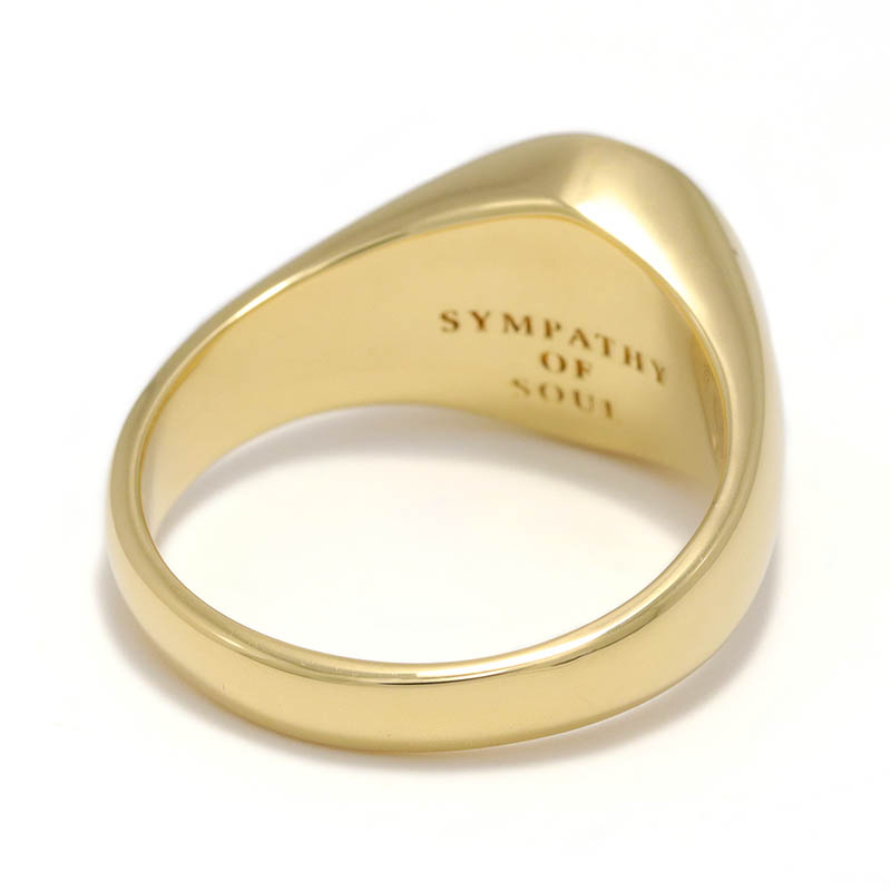 LEON12月号掲載 Oval Signature Ring - K18Yellow Gold w/Diamond（オーバルシグネチャーリング -  K18イエローゴールド w/ダイヤモンド）　SYMPATHY OF SOUL（シンパシーオブソウル）