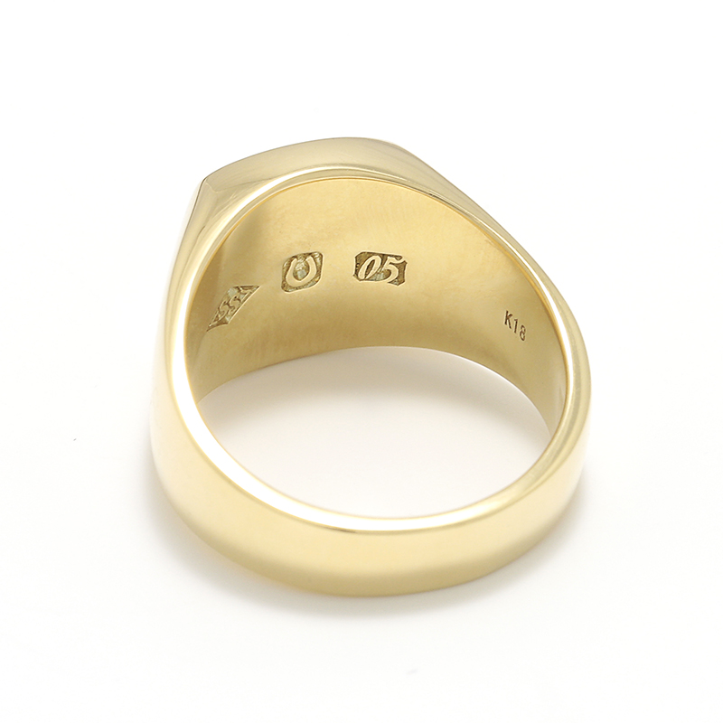 Signature Ring - K18Yellow Gold