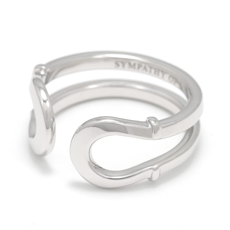 Double Horseshoe Ring - Silver