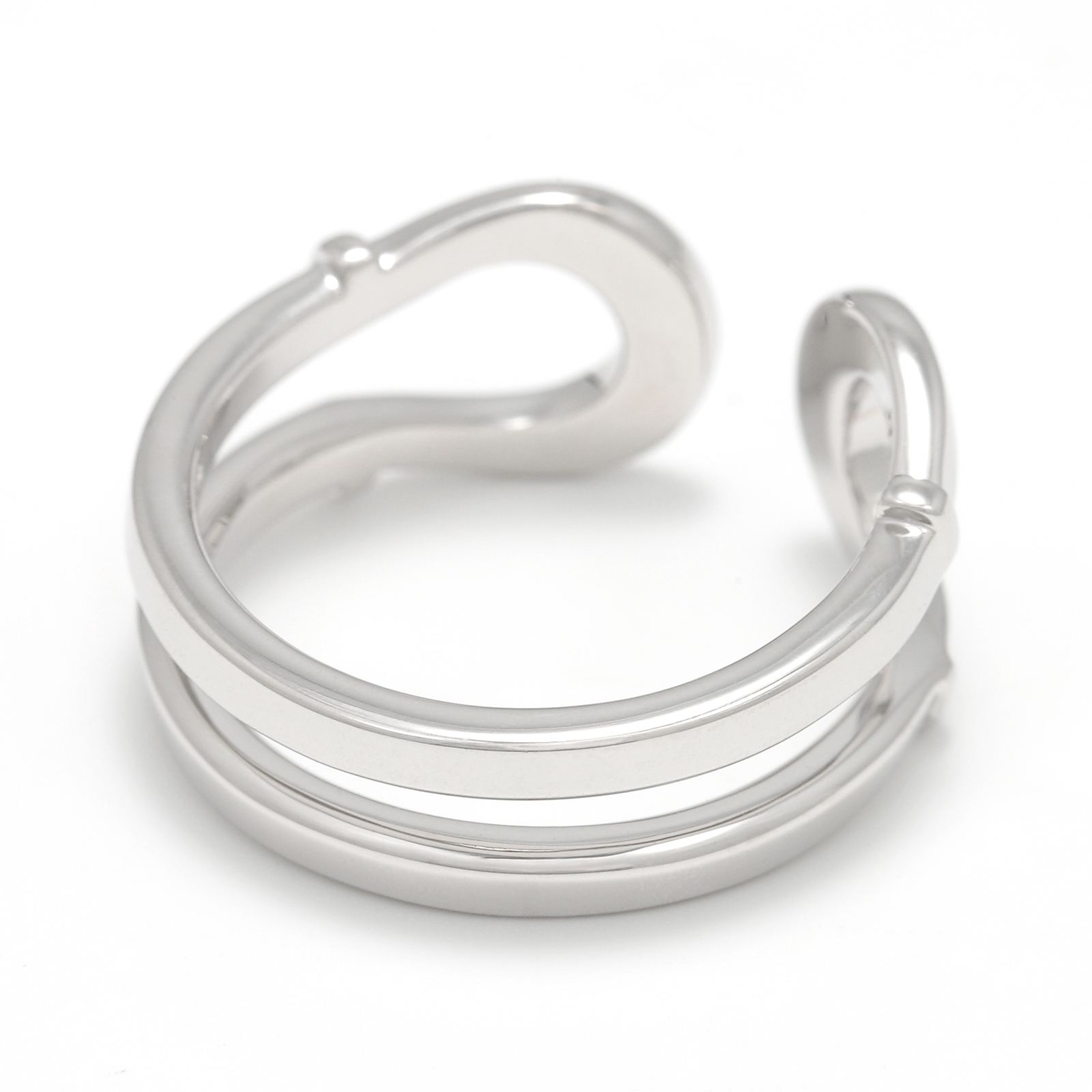 Double Horseshoe Ring - Silver