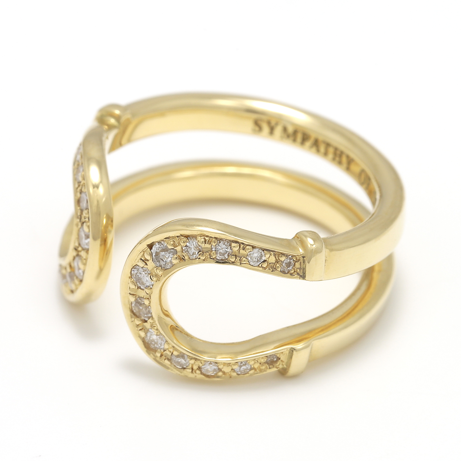 Double Horseshoe Ring - K18Yellow Gold w/Diamond（ダブルホースシューリング - K18イエローゴールド  w/ダイヤモンド）　SYMPATHY OF SOUL（シンパシーオブソウル）