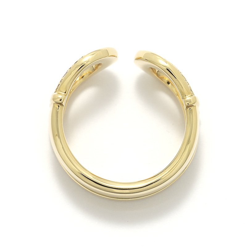 Double Horseshoe Ring - K18Yellow Gold w/Diamond