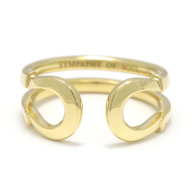 Double Horseshoe Ring - K18Yellow Gold