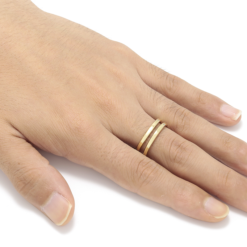 Double Horseshoe Ring - K18Yellow Gold