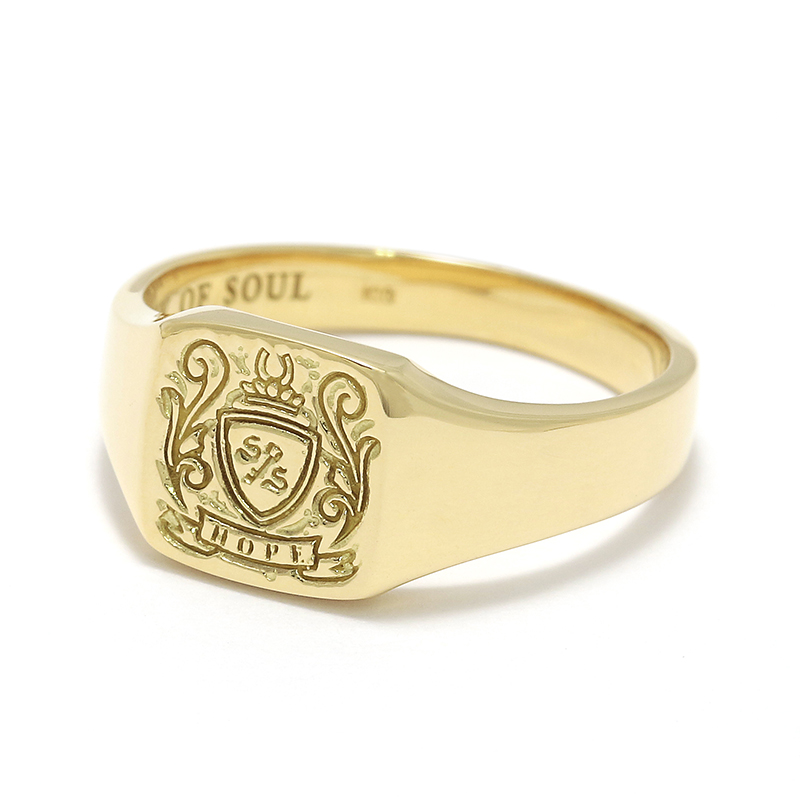 Small Signature Ring - K18Yellow Gold（スモールシグネチャーリング - K18イエローゴールド）　SYMPATHY  OF SOUL（シンパシーオブソウル）