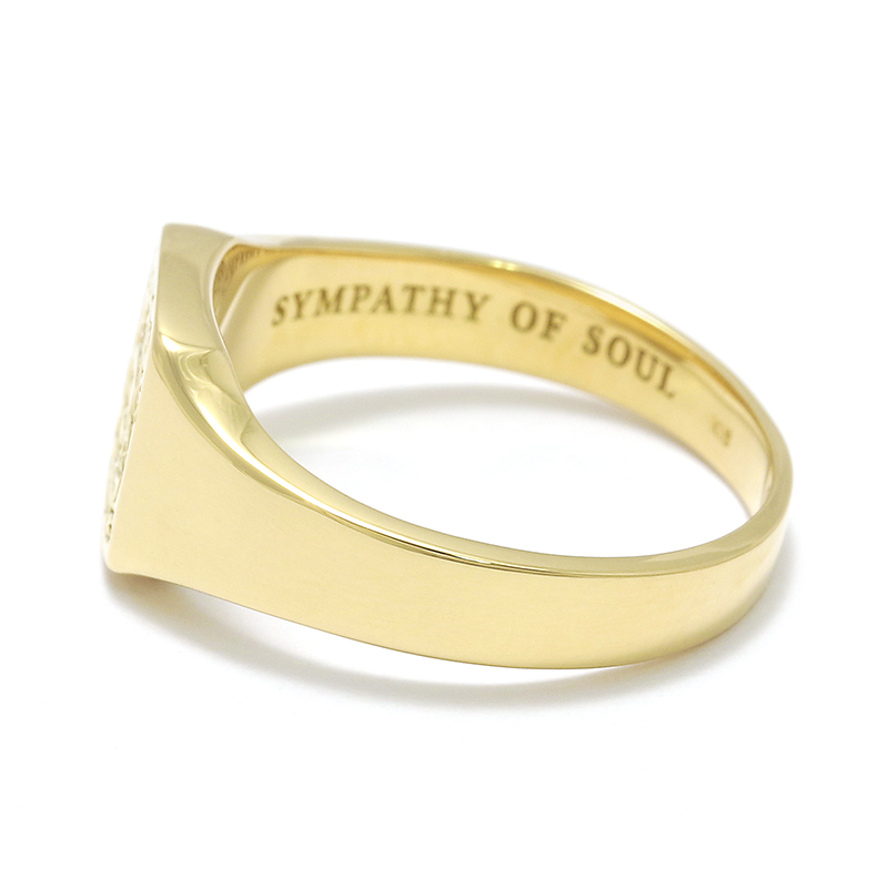 Small Signature Ring - K18Yellow Gold