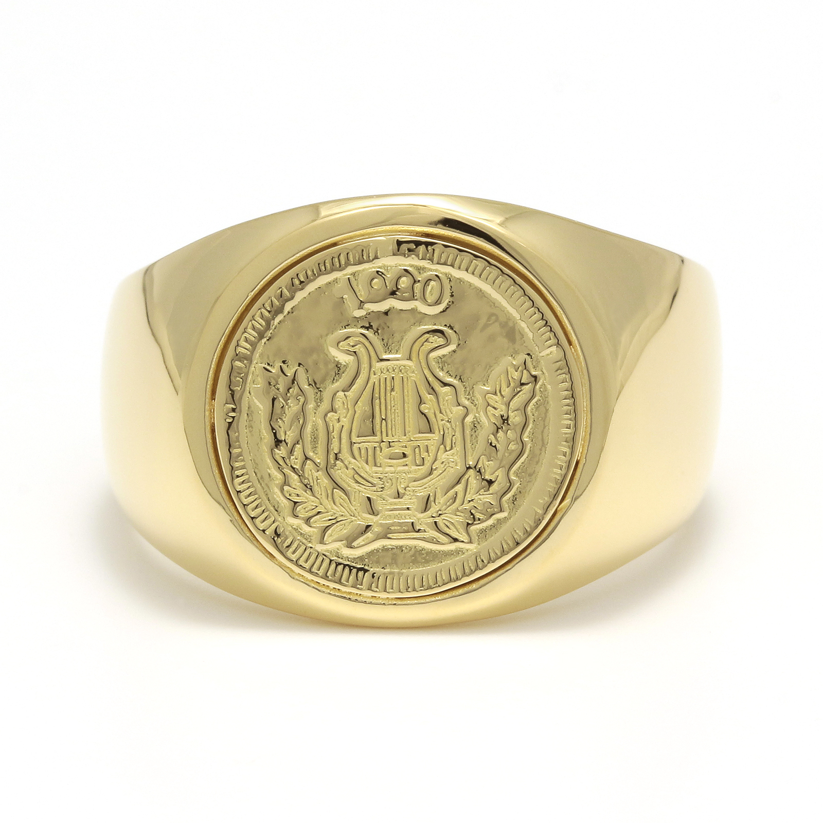 LEON10月号掲載 Classic Coin Ring / Good Luck - K18Yellow Gold（クラシックコインリング /  グッドラック - K18イエローゴールド） SYMPATHY OF SOUL（シンパシーオブソウル）