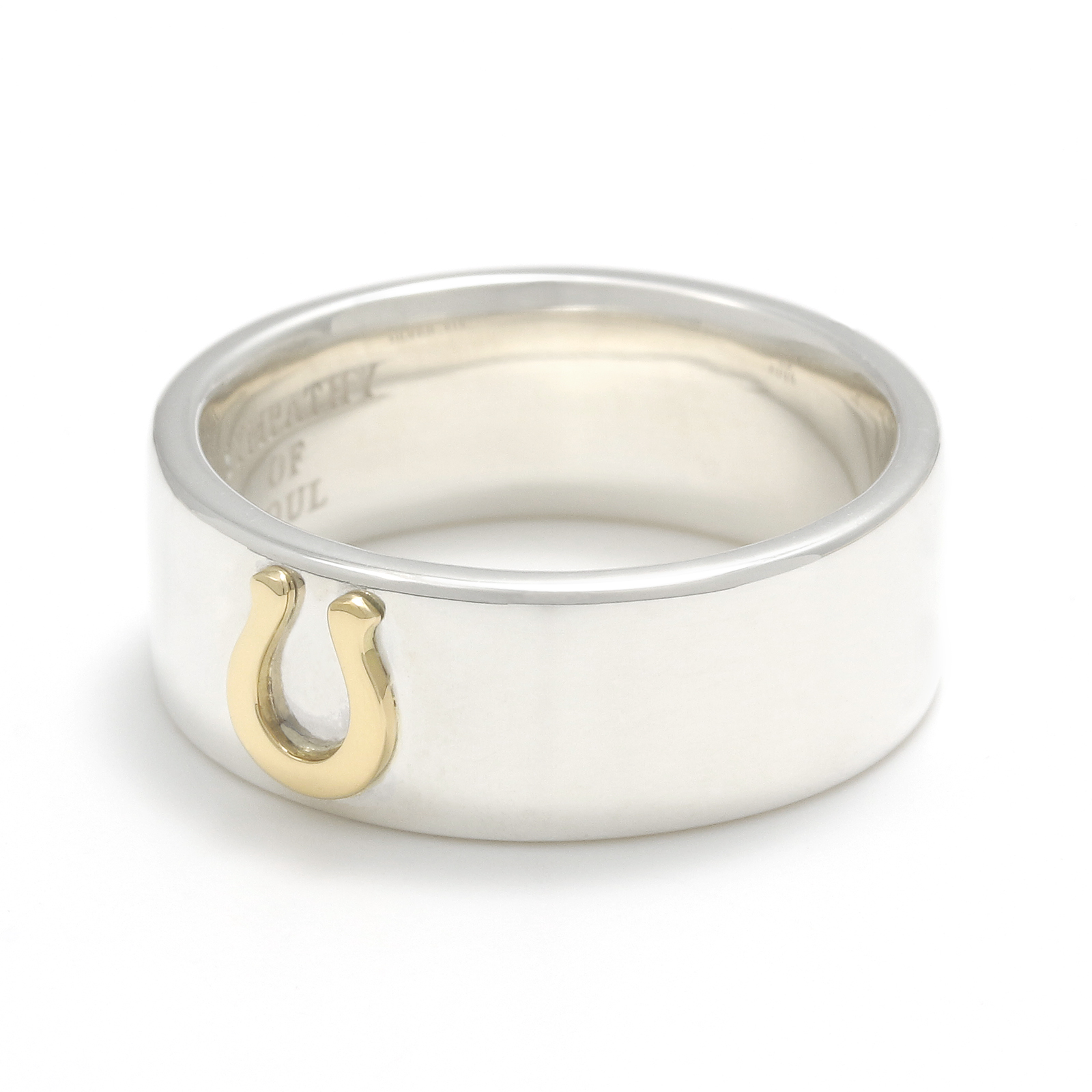Horseshoe Charm Ring Wide - Silver×K18Yellow Gold （ホースシューチャームリングワイド -  シルバー×K18イエローゴールド） SYMPATHY OF SOUL（シンパシーオブソウル）
