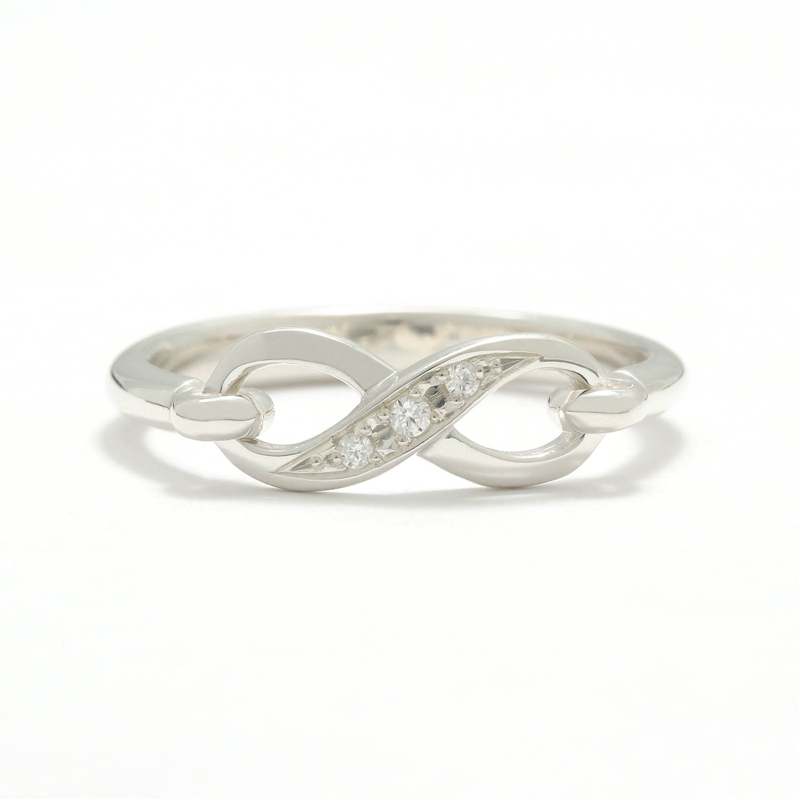 Infinity Band Ring - Silver w/CZ