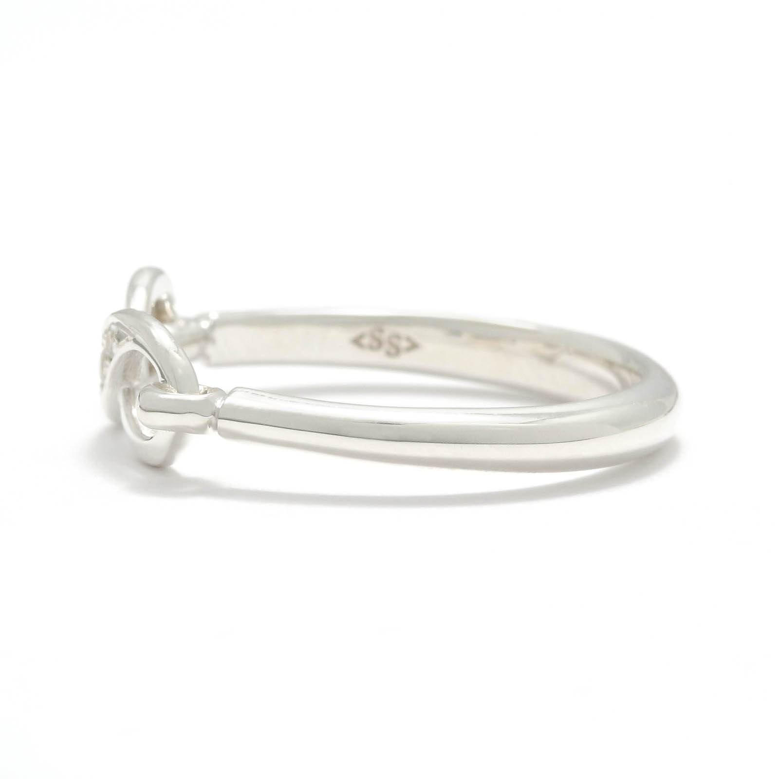 Infinity Band Ring - Silver w/CZ