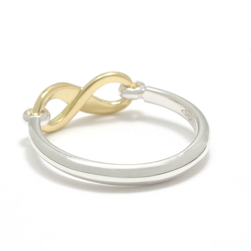 Infinity Band Ring - Silver×K18Yellow Gold w/Diamond