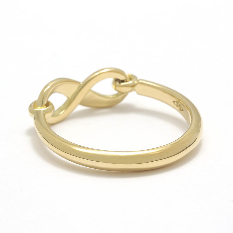 Infinity Band Ring - K18Yellow Gold w/Diamond