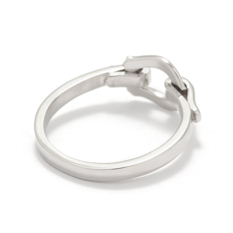 Horseshoe Band Ring Small - Silver w/CZ