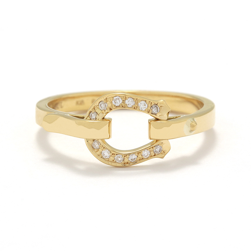 Horseshoe Band Ring Small - K18Yellow Gold w/Diamond