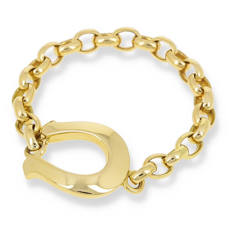 Horseshoe Chain Ring - K18Yellow Gold