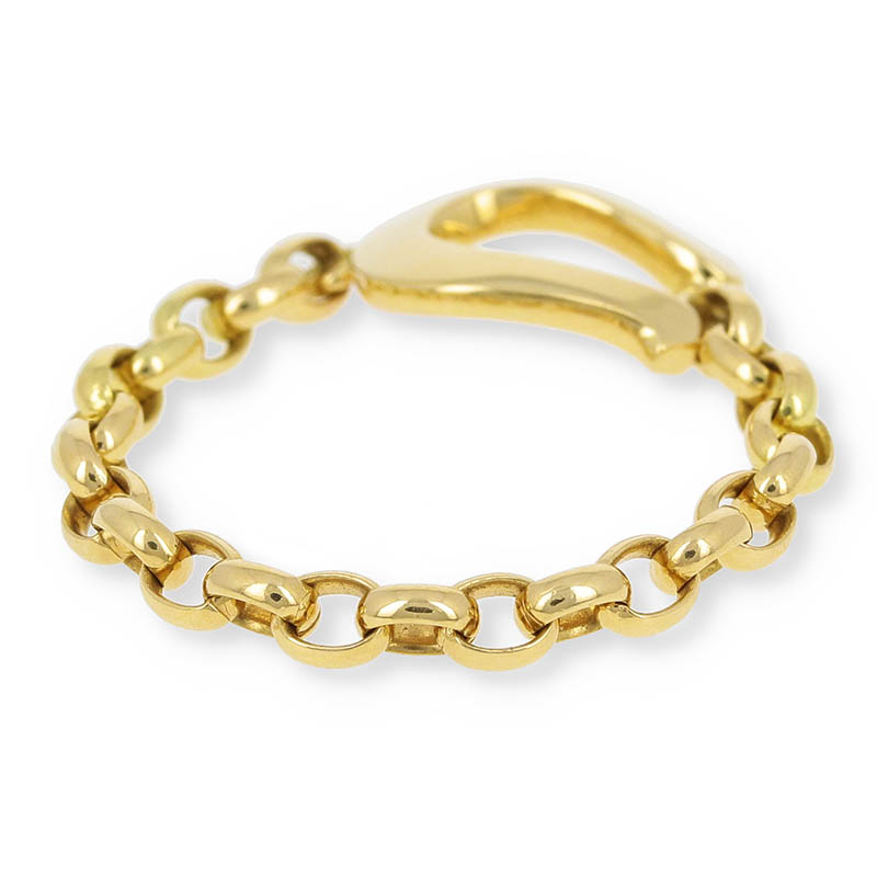 Horseshoe Chain Ring - K18Yellow Gold