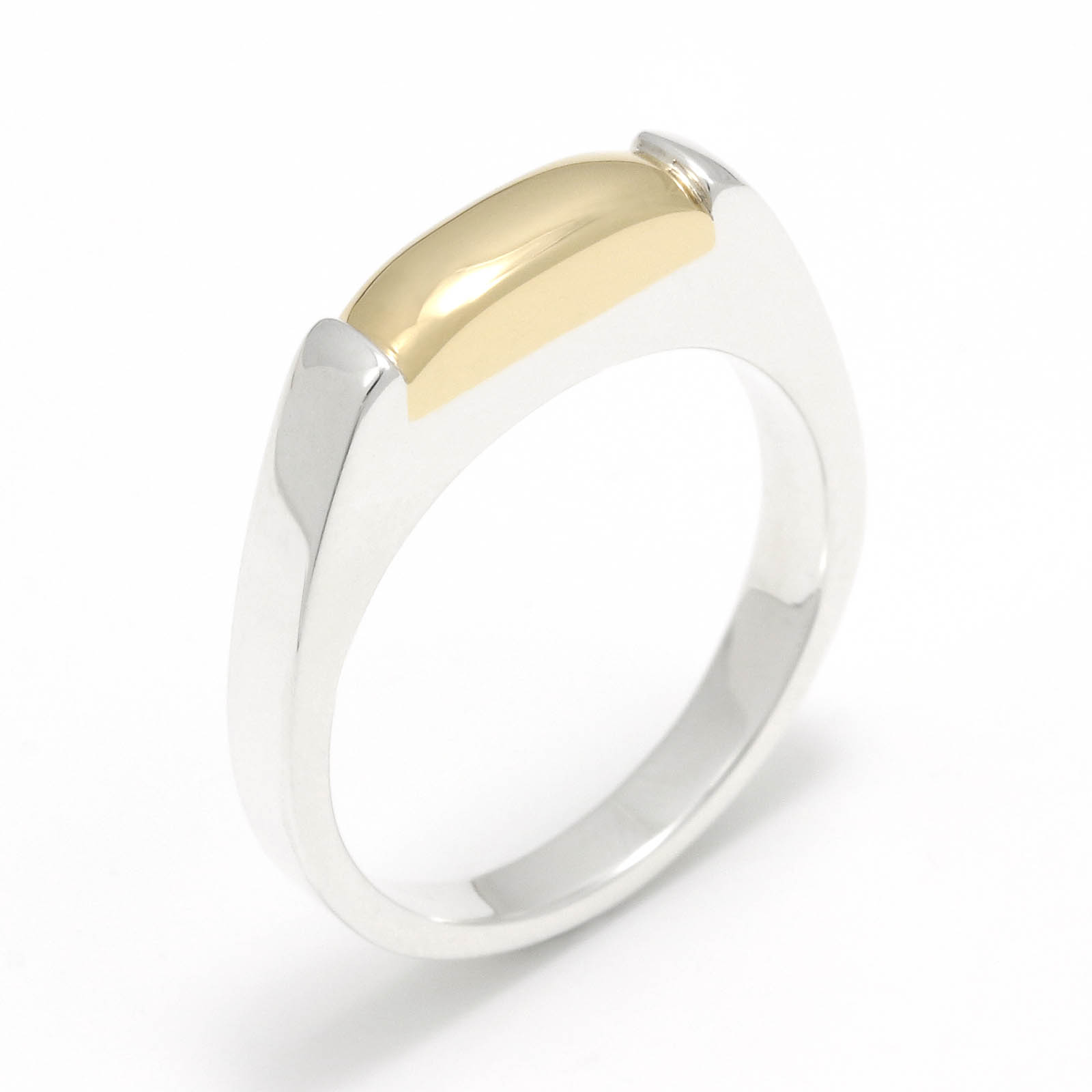 Slice Ring - Silver w/K18Yellow Gold