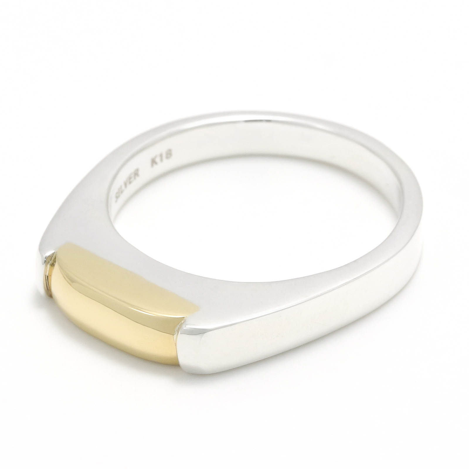 Slice Ring - Silver w/K18Yellow Gold