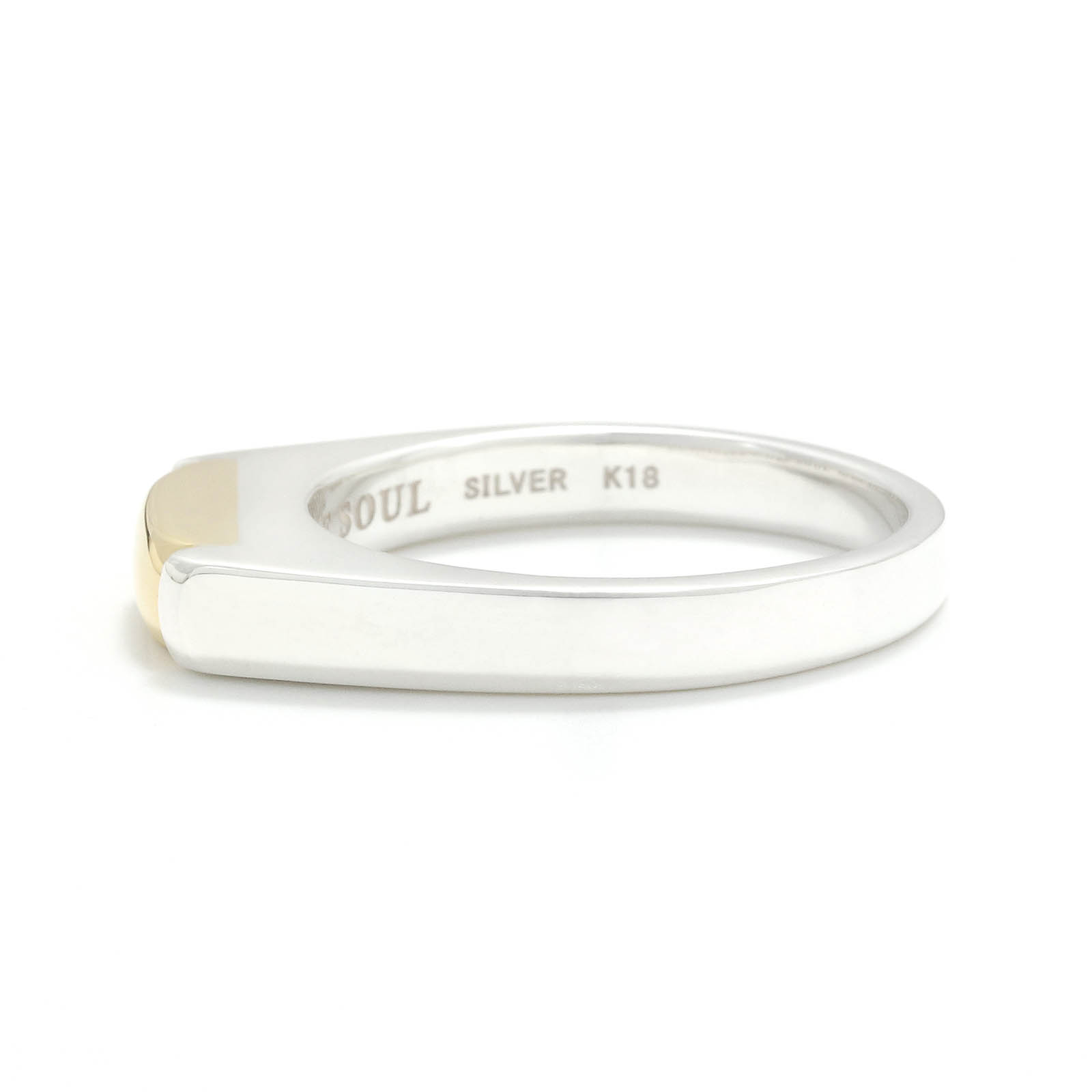 Slice Ring - Silver w/K18Yellow Gold